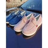 Women's 2025 Spring Thick Bottom Heel Single Shoes Women Breathable Canvas Shoes In Front Of The Heel With Lazy