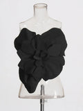Sexy Babes Fashion Trend Top 2025 Summer New Three-Dimensional Flower Design High-End Bosom Vest