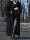 Hooded Loose Thickened Sweater Long