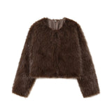 Women's Clothing 2025 Autumn And Winter Multi-Colored Artificial Fur Short Jacket Jacket Women