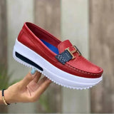 Autumn 2025 Thick Bottom Round Head Solid Color Women 40-43PU Light-Mouthed Women's Flat-Soled Single