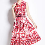 Court-Styled Dress Women's Summer Sleeveless Waist Thin Design Small Light Luxury Temperament Long