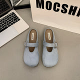 Jane's First Half Slippers Women Wear Half-Dragging 2025 Color Soft Flat Soles Pedaling Muller Shoes