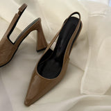 Green With Skirt Pointed High Heels Femininity Paint Leather Coarse Fairy
