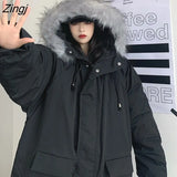 Military Parka Women Winter Long Cotton-padded Hooded Coat Female Wadded Overcoat Plue Size Warm Oversized Puffer