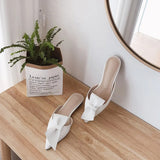 flat bow slippers women summer wear Baotou half slippers 2019 new fashion lazy sandals women's