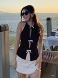Summer New Bow Ornament Hanging Neck Repair Small Waistcoat Woman