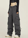 Zingj Design Sense Multi-Pocket Floor Cargo Pants Men And Women Loose Casual Versatile Wide Leg Pants Drop Feeling
