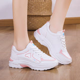 Shoes Women's Spring And Autumn New 2025 Korean Version Of The Flat Bottom Lace Casual Shoes Old Dad Shoes Running