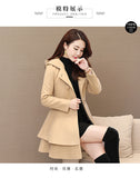The 2025 Lady Hit The Color Collar Hair This Coat Nini Coat Ebay Korean Version Of The Repair