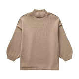 Women's ZA Street Fashion Multi-Colored Half-Neck Knitwear