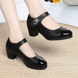 The Autumn Of 2025, The New Small Leather Shoes Are Pure And Light Mouth, The Mother Single Shoe Single-Shoe With Casual Coarse Heel