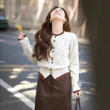 French Small Fragrant Retro Temperament Knitted Knitted Sweater Jacket In Autumn And Winter Sweater Jacket In The Autumn Of