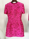 New Star Fashion Elegant Temperament Of The Flower Heavy Industry Nail Beads Short-Sleeved