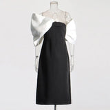 Fashion Dress Women 2025 Spring New Temperament Women's Skirt Bow Black High-End Long