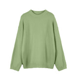 Soft-Gried Gray Sweater Woman 2025 Autumn And Winter Loose Thick Sheep Velvet Collar Knitted