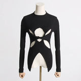 Zingj Girl Wind Knit Sweater Female 2024 Summer New Half High Collar Slim Show Thin Kink Senior Sense Hollow