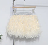 Shooting Feather Dress Small Pony Short Skirt Birthday Dress Dress Princess Short Dress