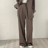 Zingj And Autumn New Blazer Female British Wind Casual Versatile Blue Small Medium Long Suit