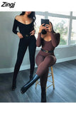 Solid Bodycon Jumpsuit For Women‘s Clothing Casual Skinny Slim Rompers 2023 Y2K Playsuit Activity Streetwear