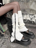Zip-Up Knitted Leg