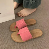 Flat-Bottomed With Toe Slippers Women Wear The New Summer 2025 Summer New Fashion Leisure Beach