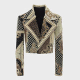Early Spring New Star Fashion Luxury Heavy Industry Embroidery Nails Diamond Short Jacket