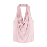 Girls Design Feel The Back Of The Waist Vest Women's Dress 2025 Summer Korean Version Of The Set Of Short Bottom