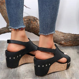 Roman Sandals Flat-Soled Thick-Soled Sandals Large-Size Shoes Fish-Mouthed Women's Slopes