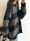 Oversized Stripe Pullover Sweater- Outfit
