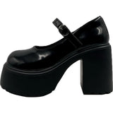 Zingj Simple Leather Face High Heels Female 2023 Spring And Autumn New Thick With High Foreign Style Model Single Shoes Ins