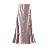 Style Three-Dimensional Flower Long Skirt Summer New Set Of Thin Skirt Long Dress