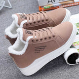 Winter Cotton Shoes Women Plus Velvet Sports Flats 2025 New Snow Boots To Keep Students Leisure