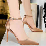 Shoes Green Blue Women Pumps Fashion Women Office Shoes Sexy High Heels Silk Stiletto Heels Women Sandals Plus Size