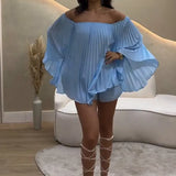 Summer New Women's Shoulder-To-Shouldered Small Shorts Half-Dress Temperament Fashion