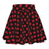 Summer Hot Wave Dot Mini Skirt Red