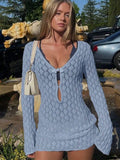 Beach Skirt Knitted Long-Sleeved Ass Bikini Swimsuit Burqa Holiday Sunscreen