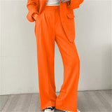 Zingj And Autumn New Blazer Female British Wind Casual Versatile Blue Small Medium Long Suit