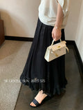 Xixi 2025 Summer New Temperament Lotus Leaf Side High Waist Half Skirt French Dress Dress Dress Women