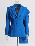 Australian Show High-End Feel Top 2025 Summer New Splicing Ribbon Design Slim Slimming Blazer
