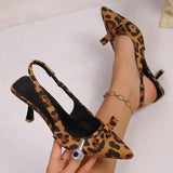 Summer New Fine Heel Sharp Head Sexy High Heel Single Shoe Pointy Bow Women's