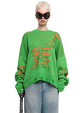Tattered Sweater Women Lazy In The Long Loose Long-Sleeved Holiday Two Autumn And Winter