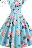 Women Summer Dress Retro 50s 60s Robe Femme Rockabilly Pinup Party Vestidos Casual Elegant Floral Office