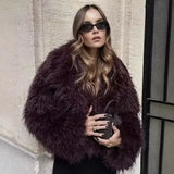 Women's ZA Autumn And Winter New Fashion With Fur Curly-Haired Fashion Short