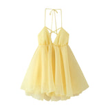 Women's Summer New French Holiday Windy V-Necked Sling