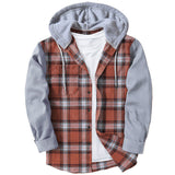 Woven Lattice Men's Shirt 2025 Bumpy Long-Sleeved Cardigan Hooded Multi-Color Multi-Code Fast