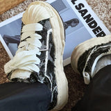 Shoes Destroy The Aesthetic Deconstruction Of Dissolved Shoes Retro To Make Old Youth Plate Shoes Trendy Men's Shoes Men's