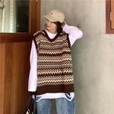 V Neck Chevron Sweater VestOutfit