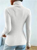 Turtleneck Ribbed Knit Sweater- Outfit