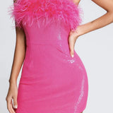 Party Dress Body Sexy Tective Tset Dress Artificial Hair Spliced Glided Collared Ass